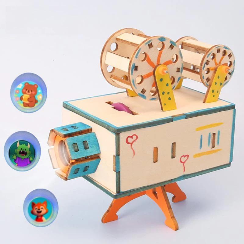 Science Hobby Kit - 1 Set Proiettore Cinematografico in Legno