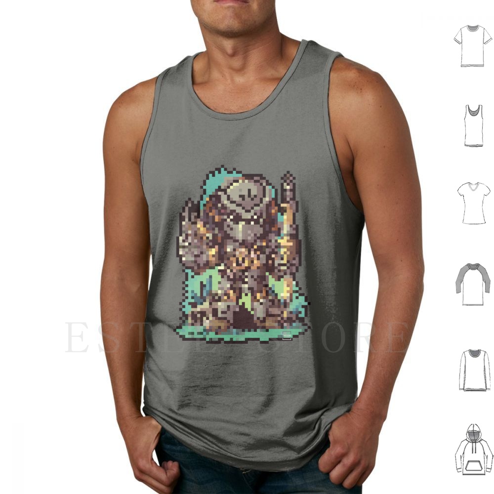 Science Hunter - Canotte Pixel Tank Top Senza Maniche